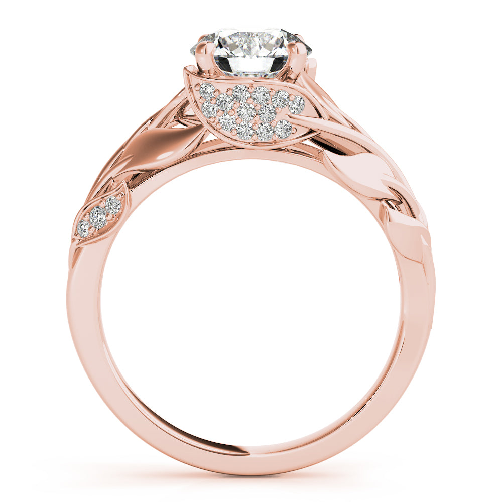 Meadow Round Diamond Solitaire Engagement Ring-VIRABYANI